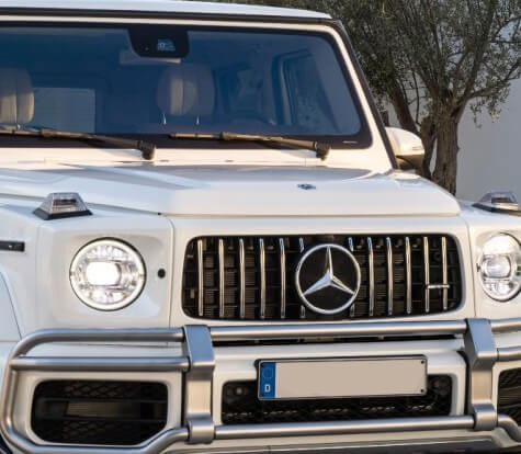 alt="white Mercedes ceramic coating ">